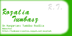 rozalia tumbasz business card