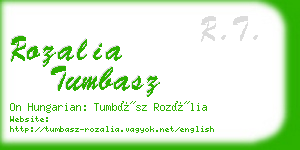 rozalia tumbasz business card